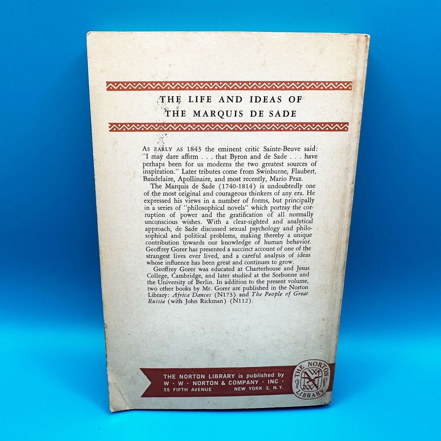 Life and Ideas of the Marquis de Sade