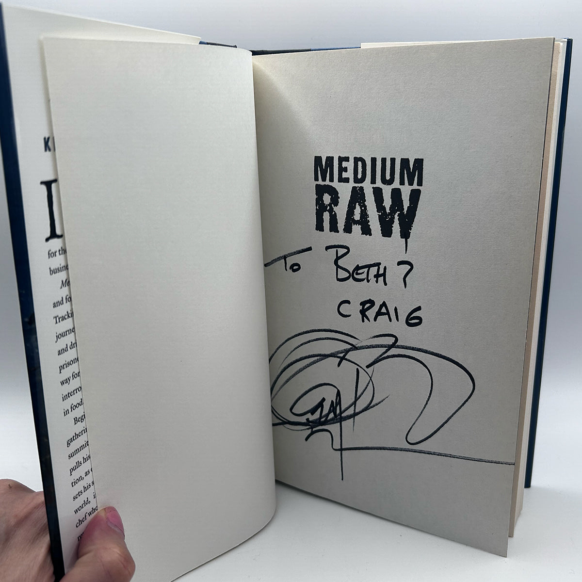 Anthony Bourdain Hardcover SIGNED Medium Raw: A Bloody Valentine to the World of Food and the People Who Cook