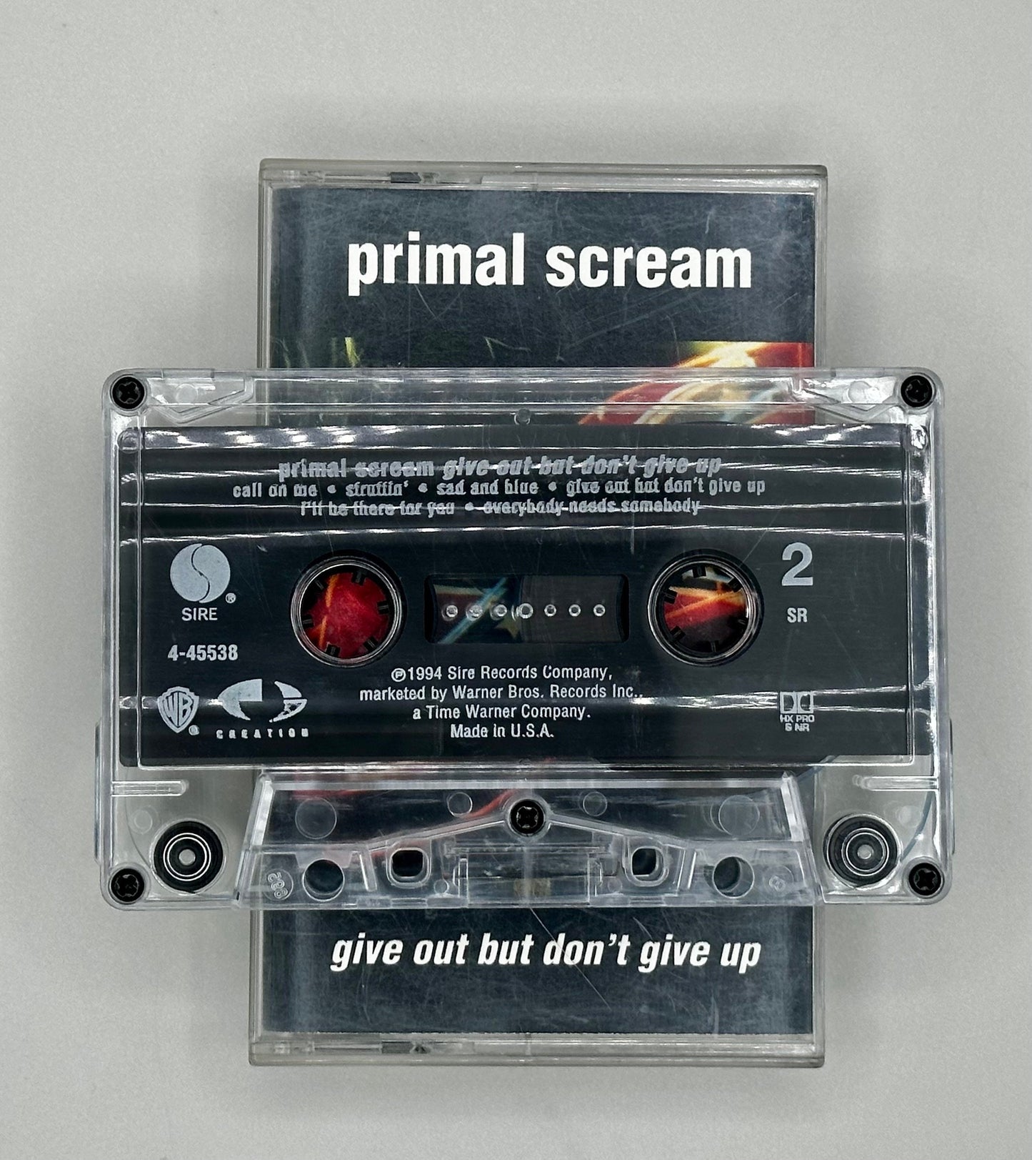 Primal Scream Give Out But Don’t Give Up Cassette Tape 90s TESTED