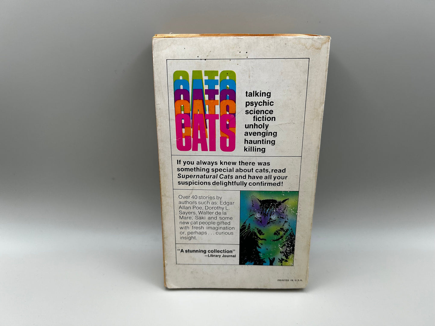 Supernatural Cats: An Anthology by Claire Necker 1974 Paperback Book
