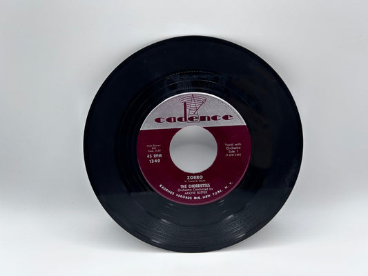 Chordettes, The Zorro/Love is a Two-Way Street 45 RPM Vinyl