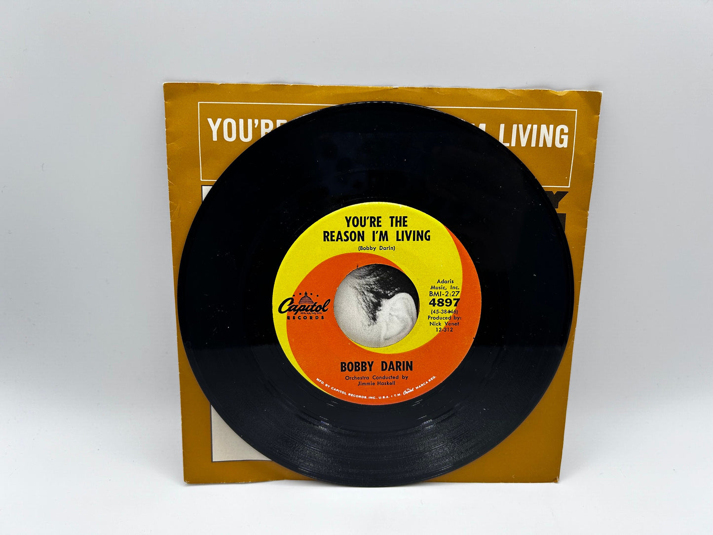 Bobby Darin - You're The Reason I'm Living/Now You’re Gone 1963 45 RPM Vinyl